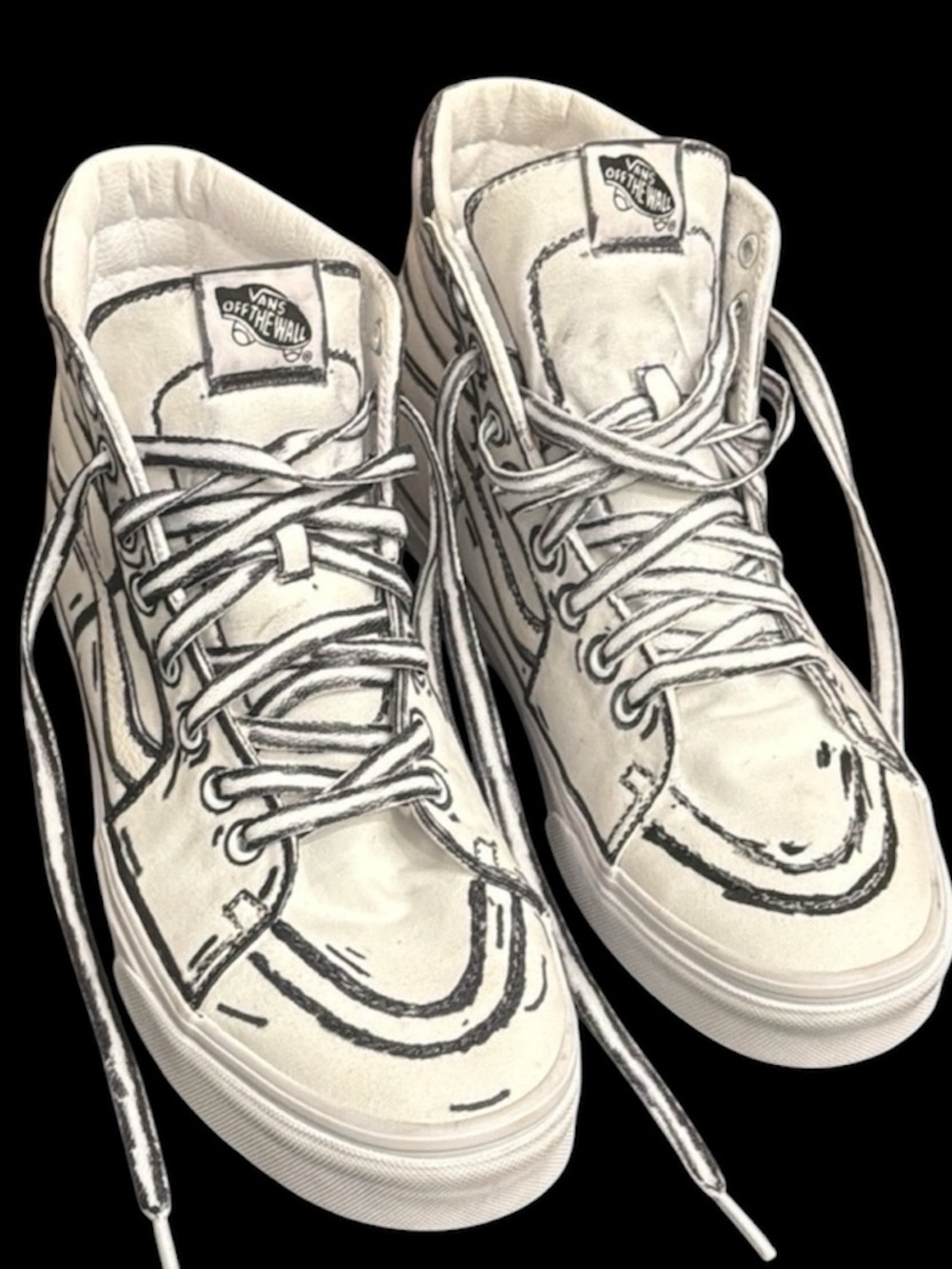 High Top White Cartoon SK8 High Top Vans